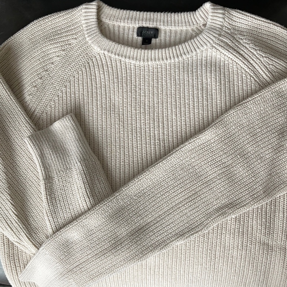 Cream cable crew from jcrew